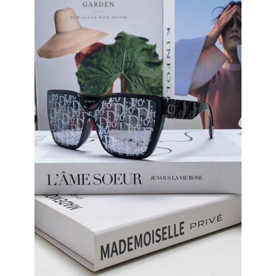 Dior Black Monogram Square Sunglasses